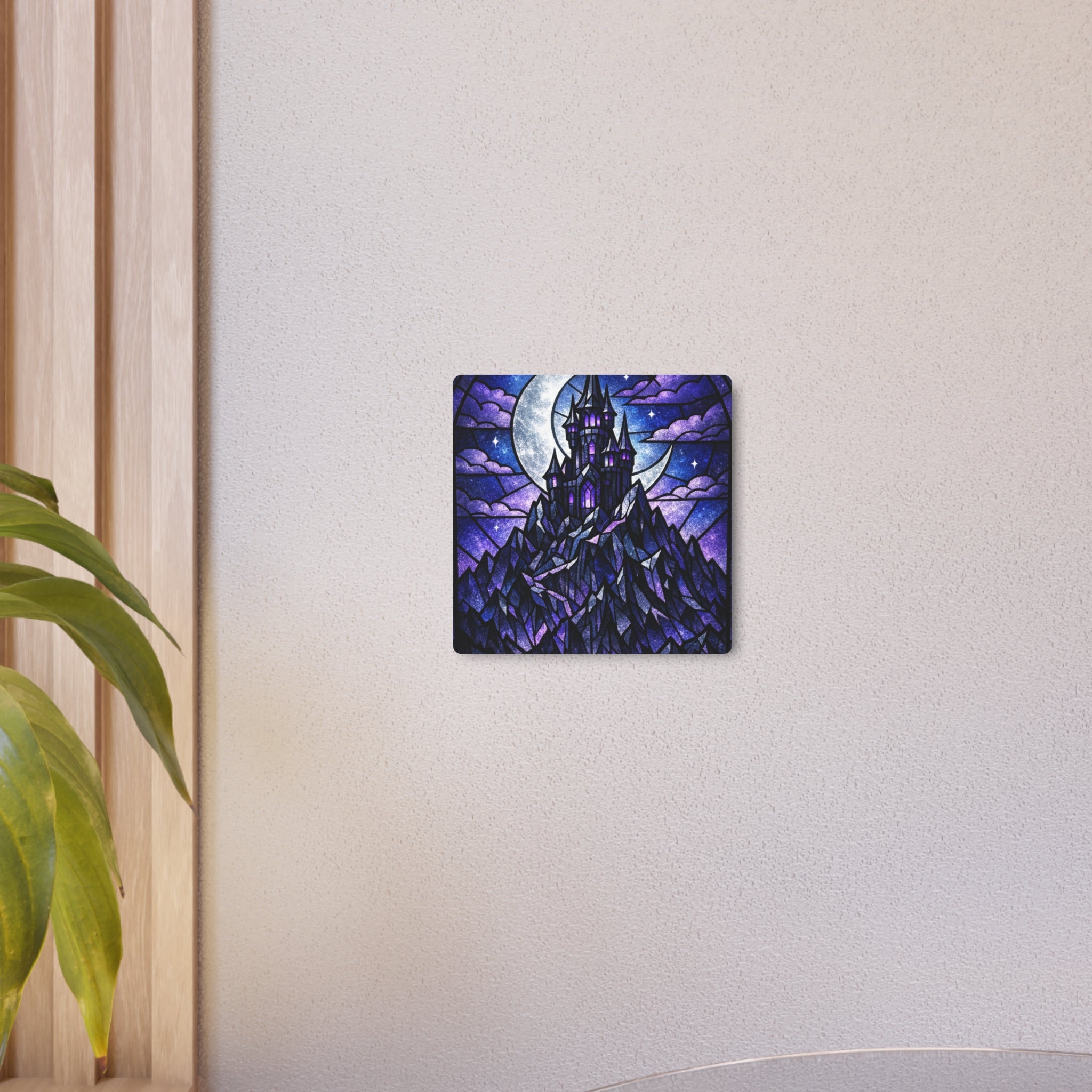The Archmage's Solitude: Gothic Stained-Glass Art