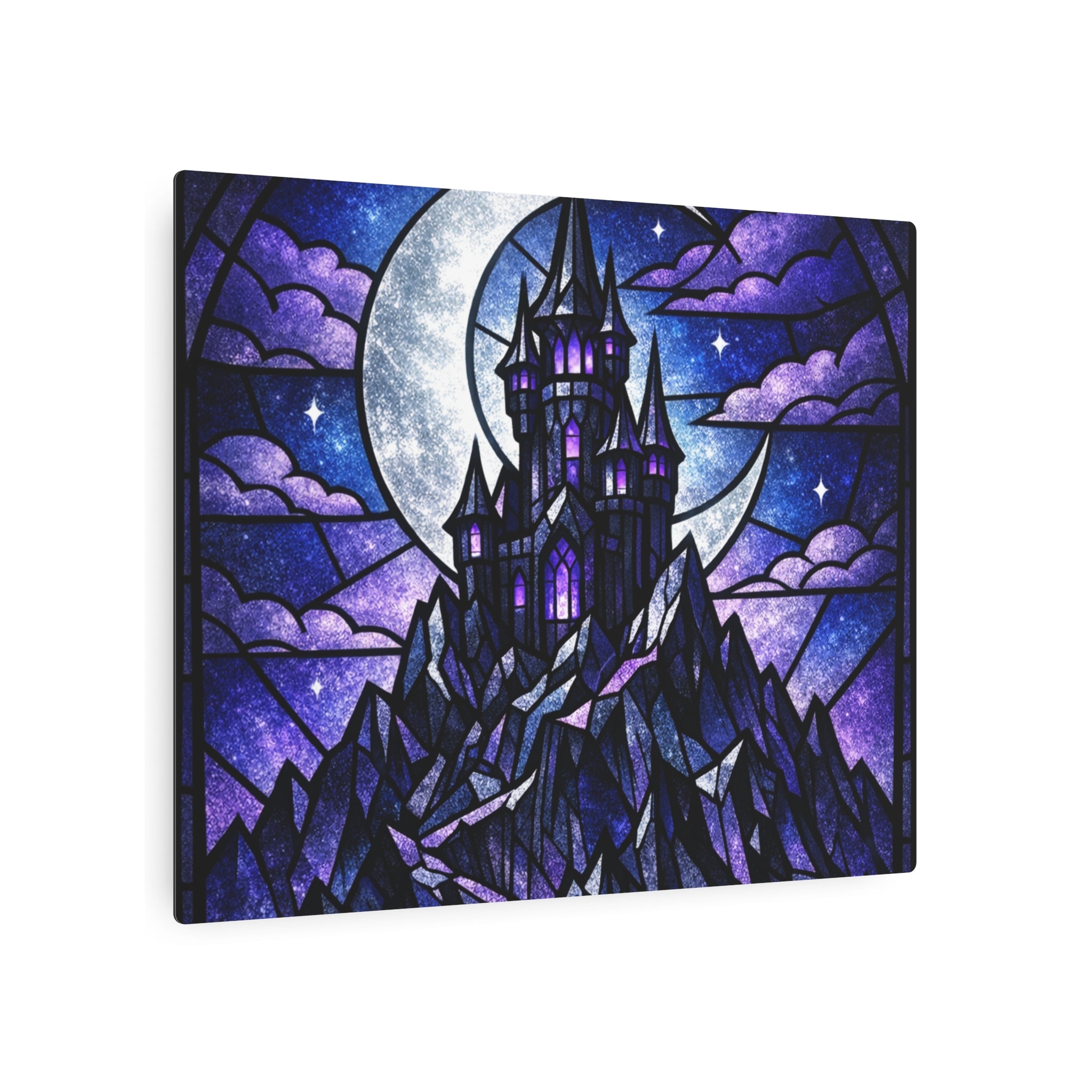 The Archmage's Solitude: Gothic Stained-Glass Art