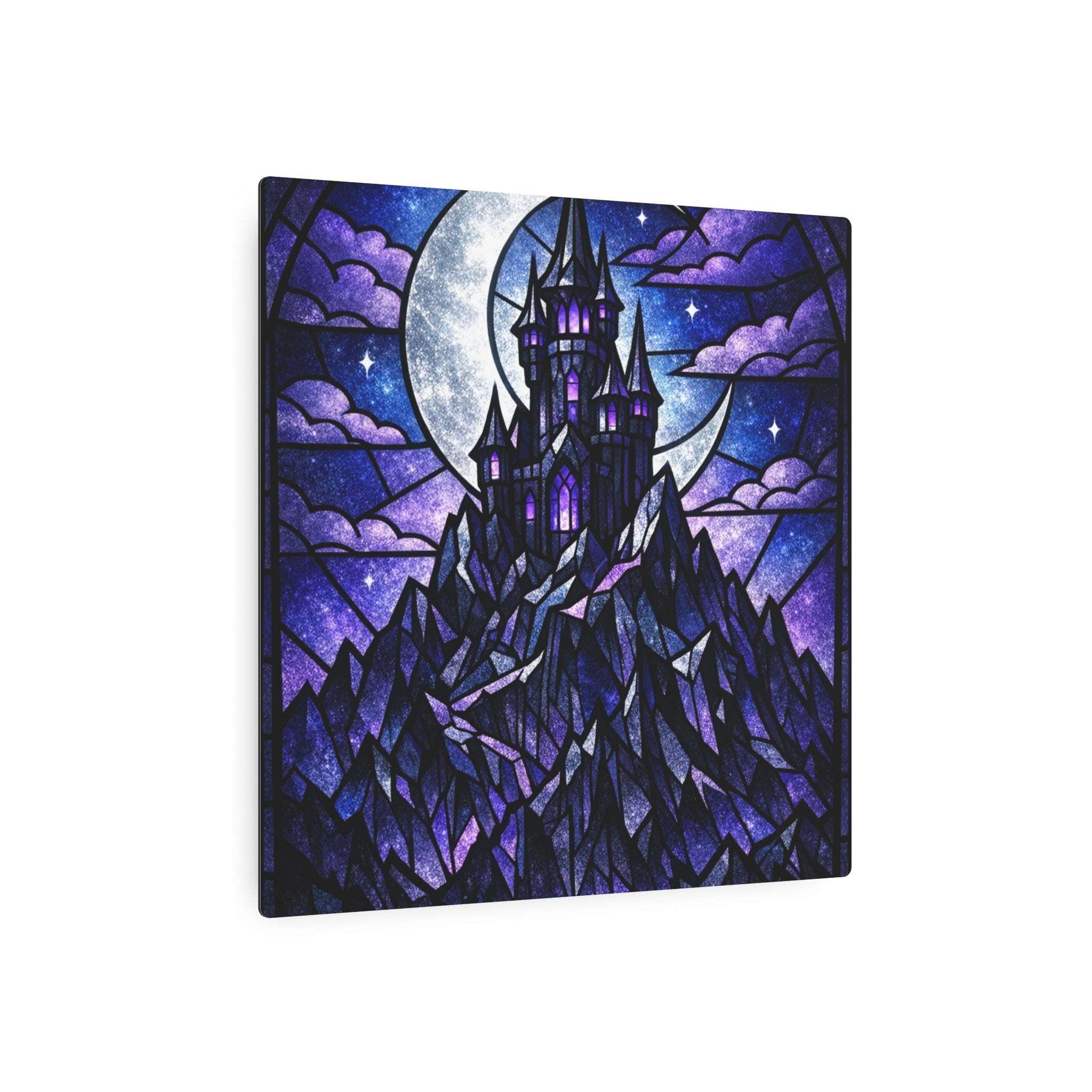 The Archmage's Solitude: Gothic Stained-Glass Art