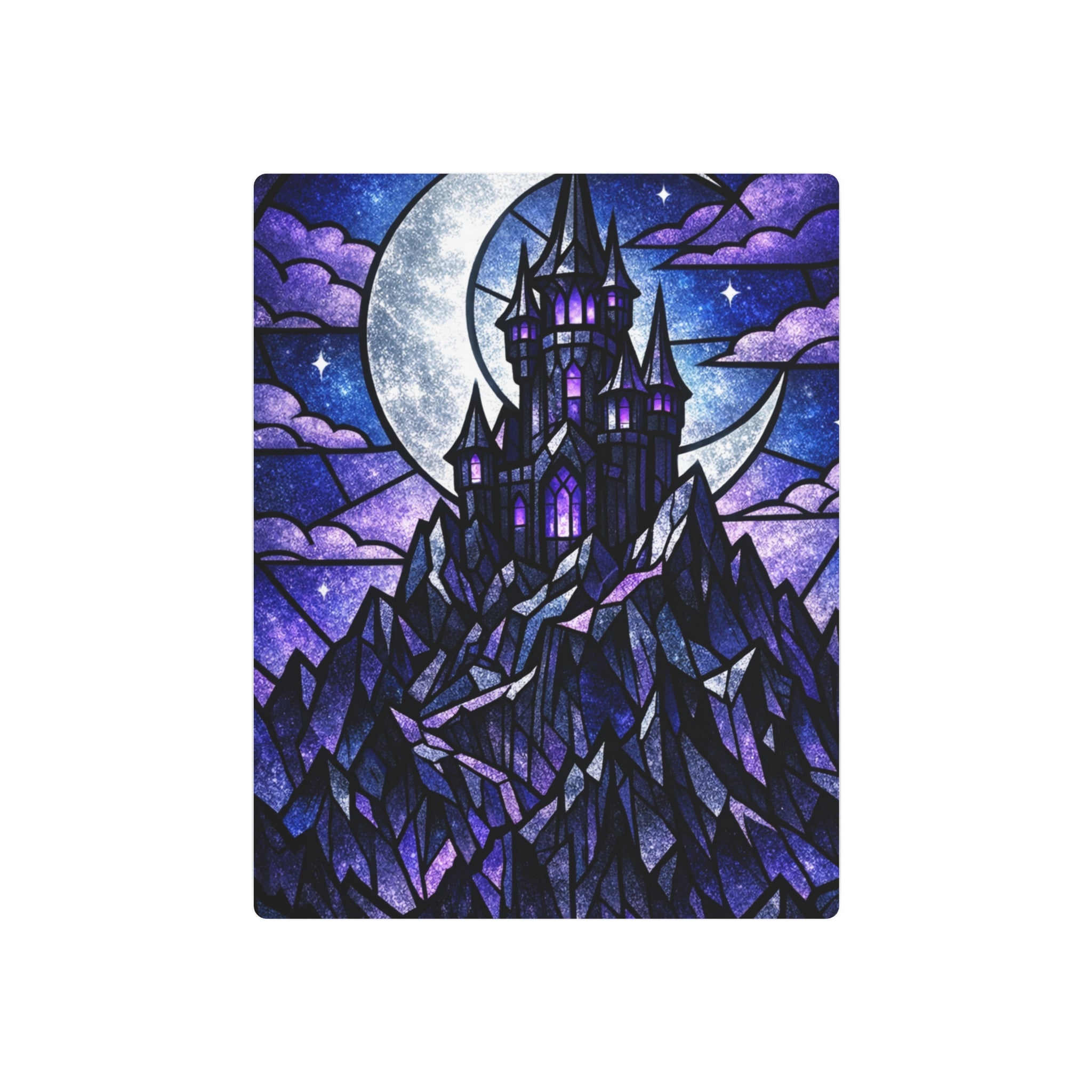 The Archmage's Solitude: Gothic Stained-Glass Art