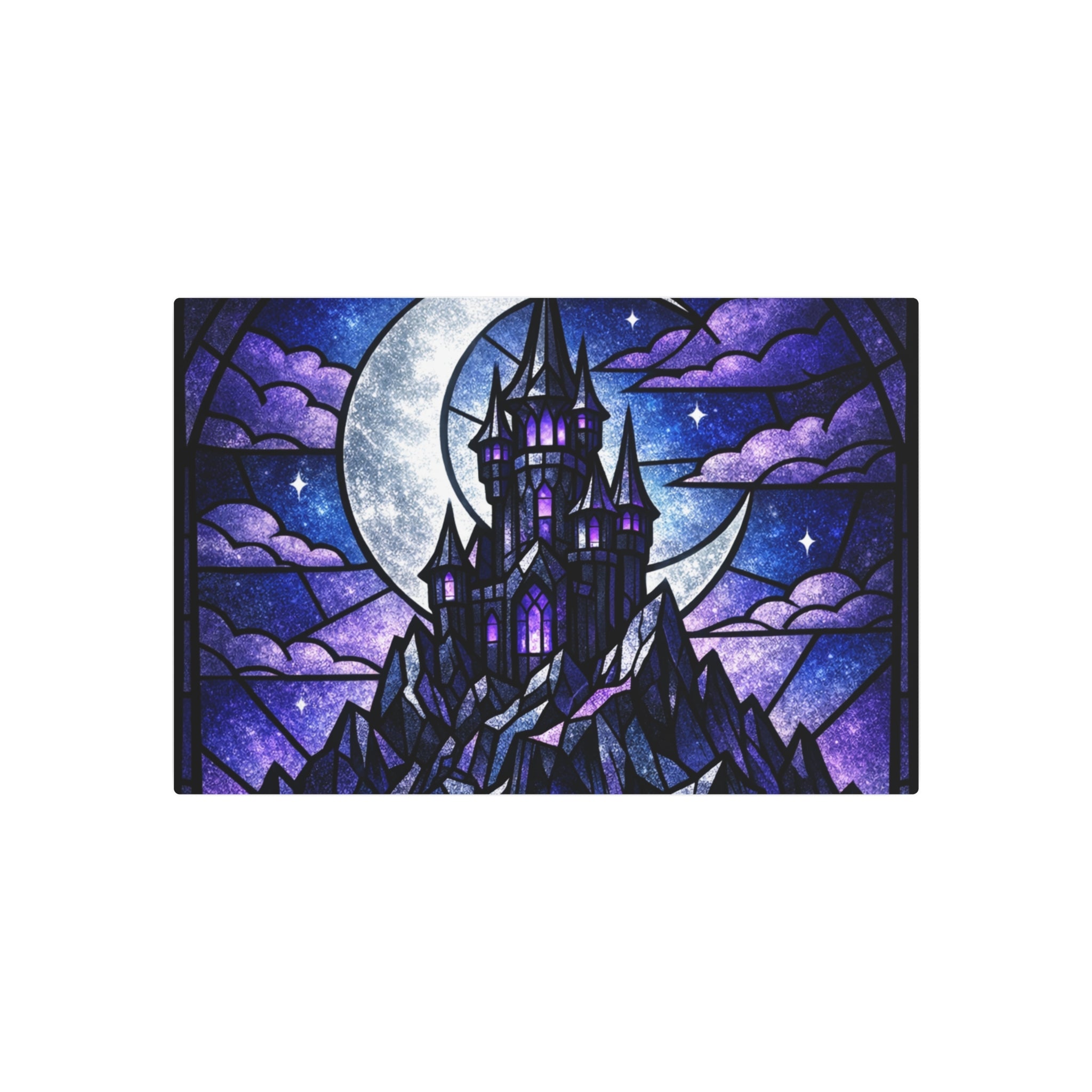 The Archmage's Solitude: Gothic Stained-Glass Art