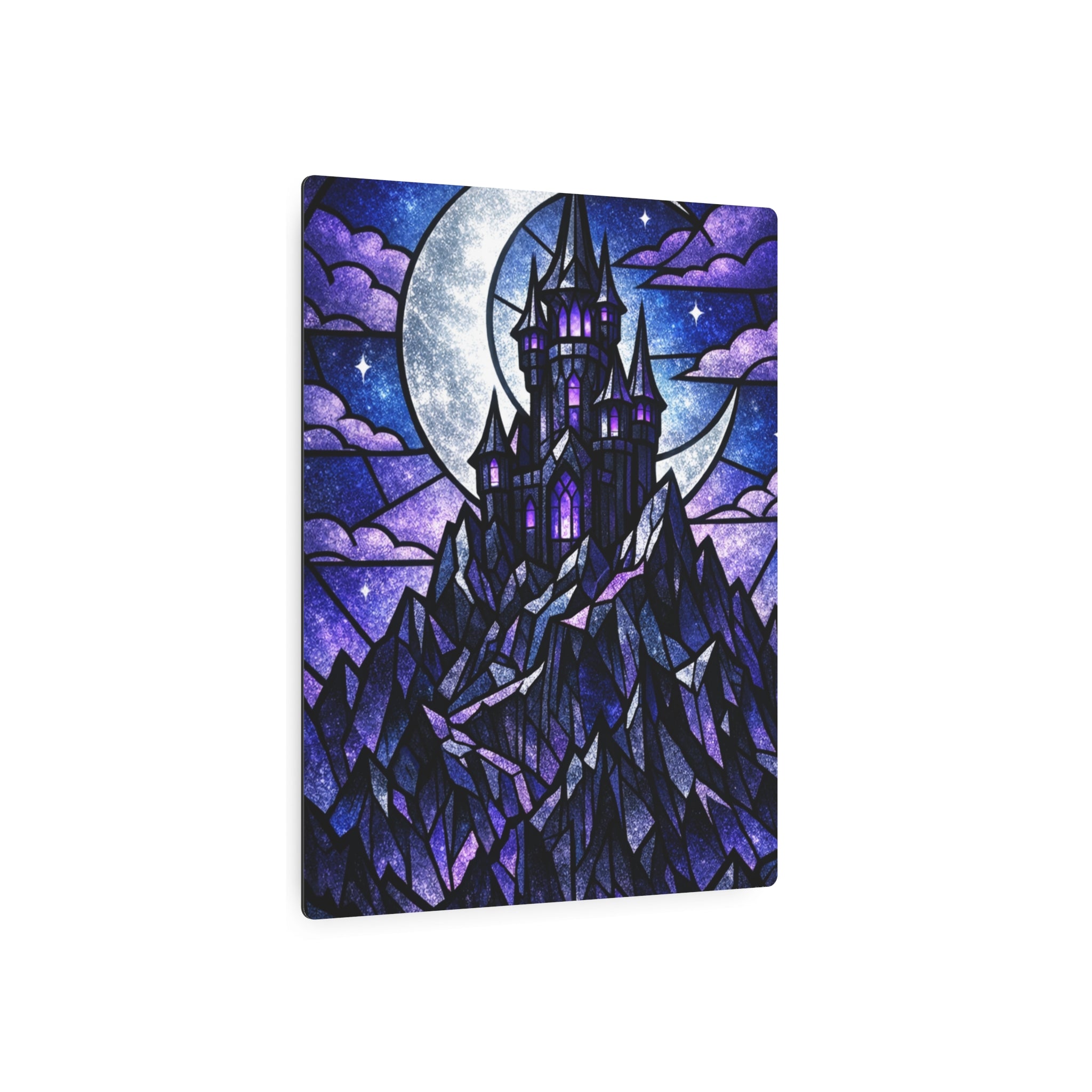 The Archmage's Solitude: Gothic Stained-Glass Art