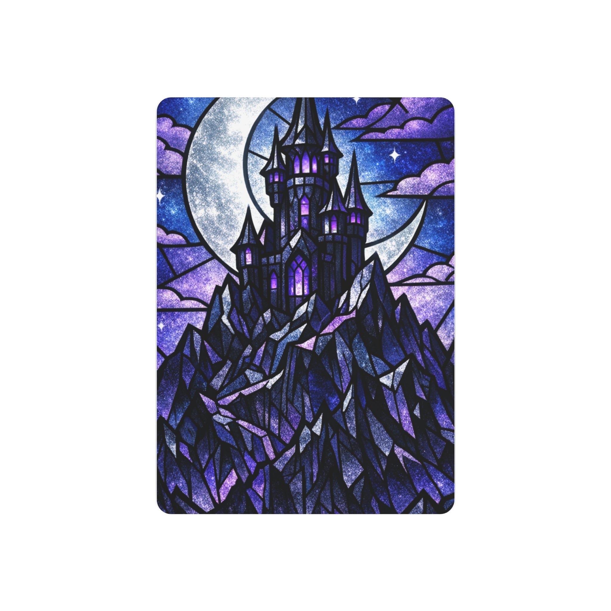 The Archmage's Solitude: Gothic Stained-Glass Art