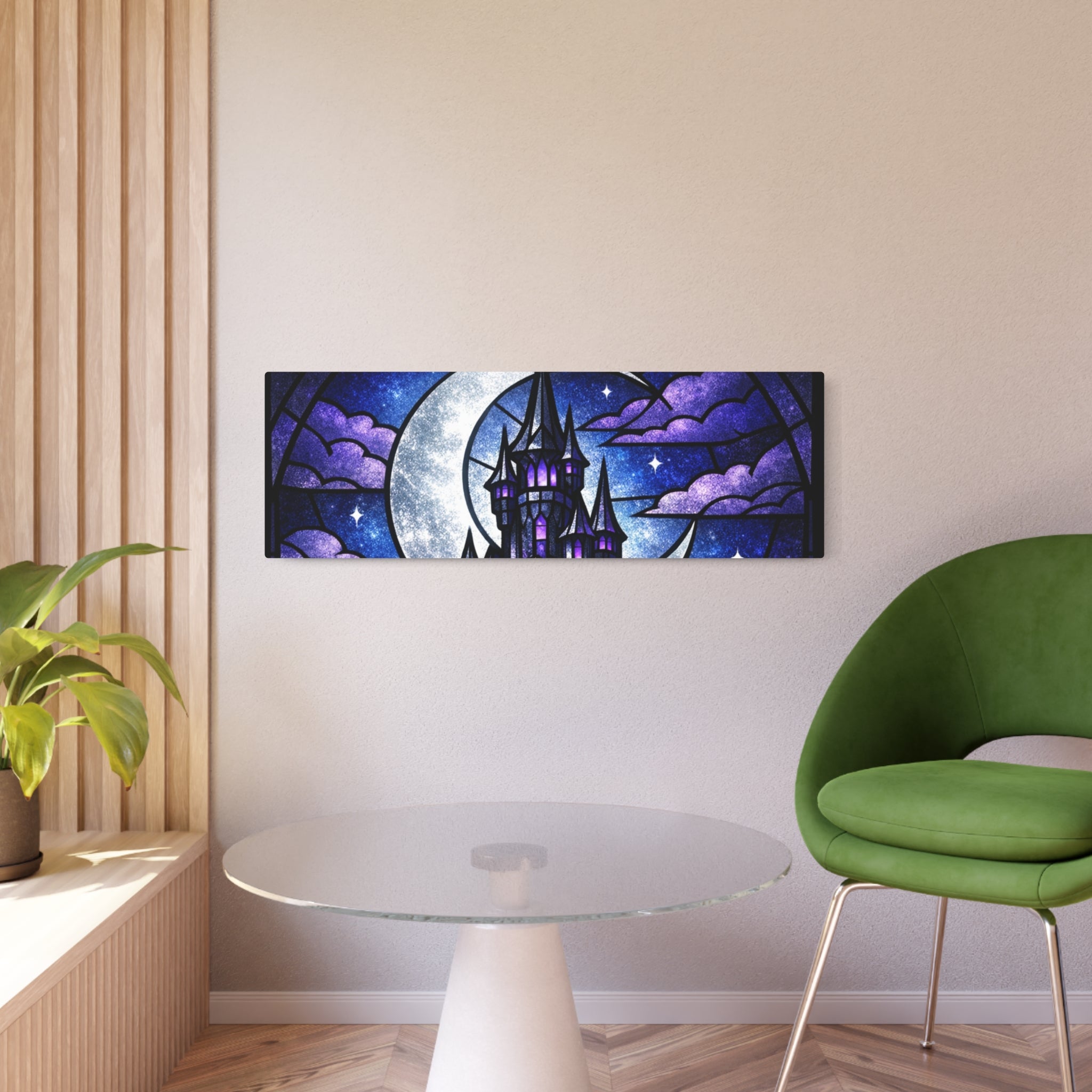 The Archmage's Solitude: Gothic Stained-Glass Art