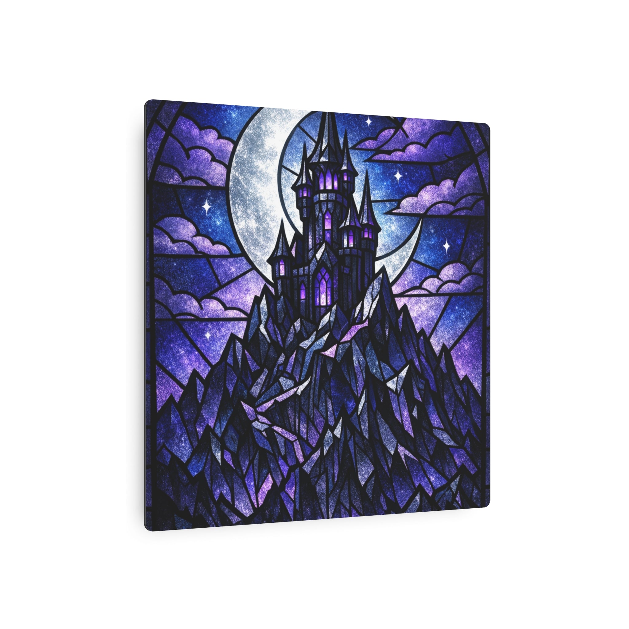 The Archmage's Solitude: Gothic Stained-Glass Art