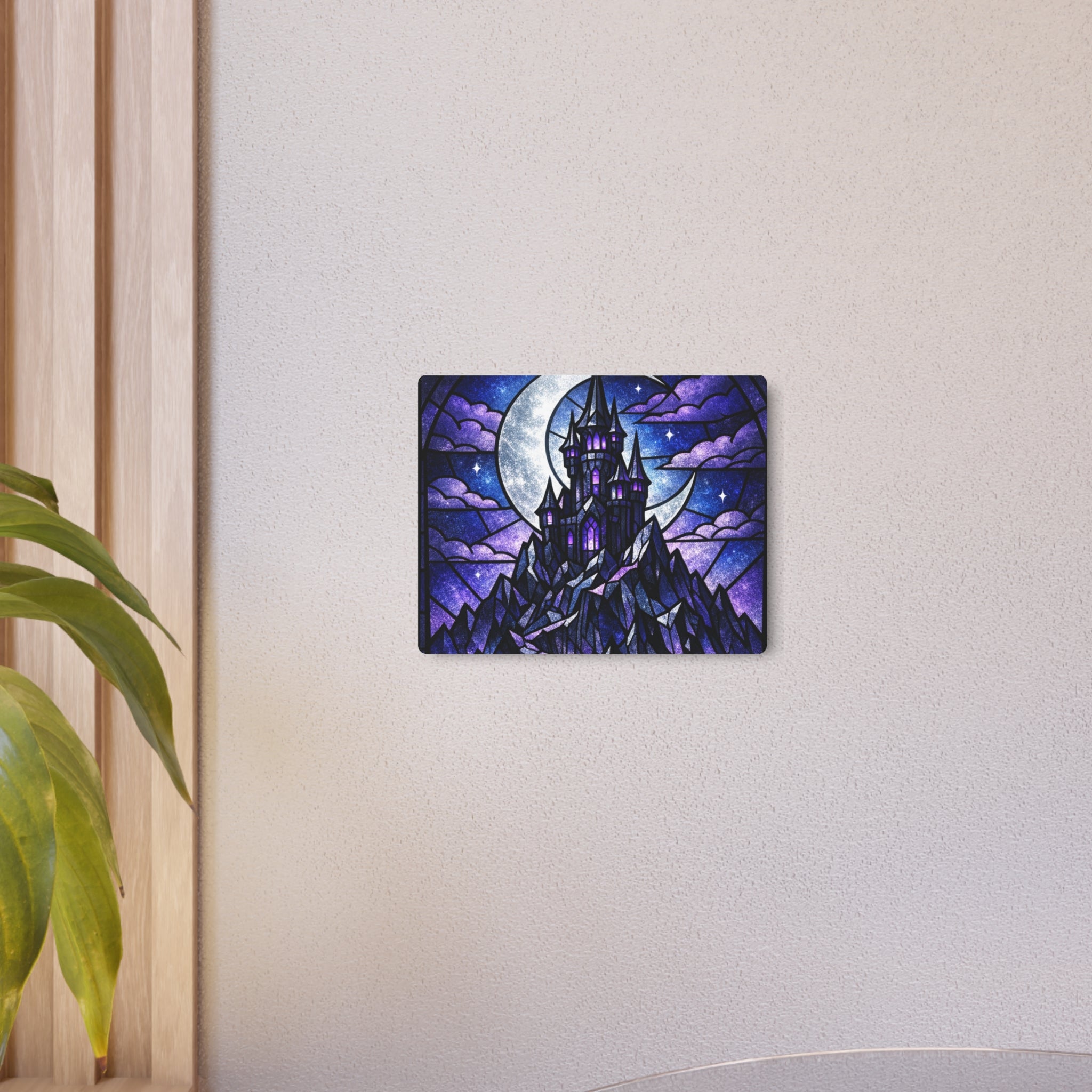 The Archmage's Solitude: Gothic Stained-Glass Art