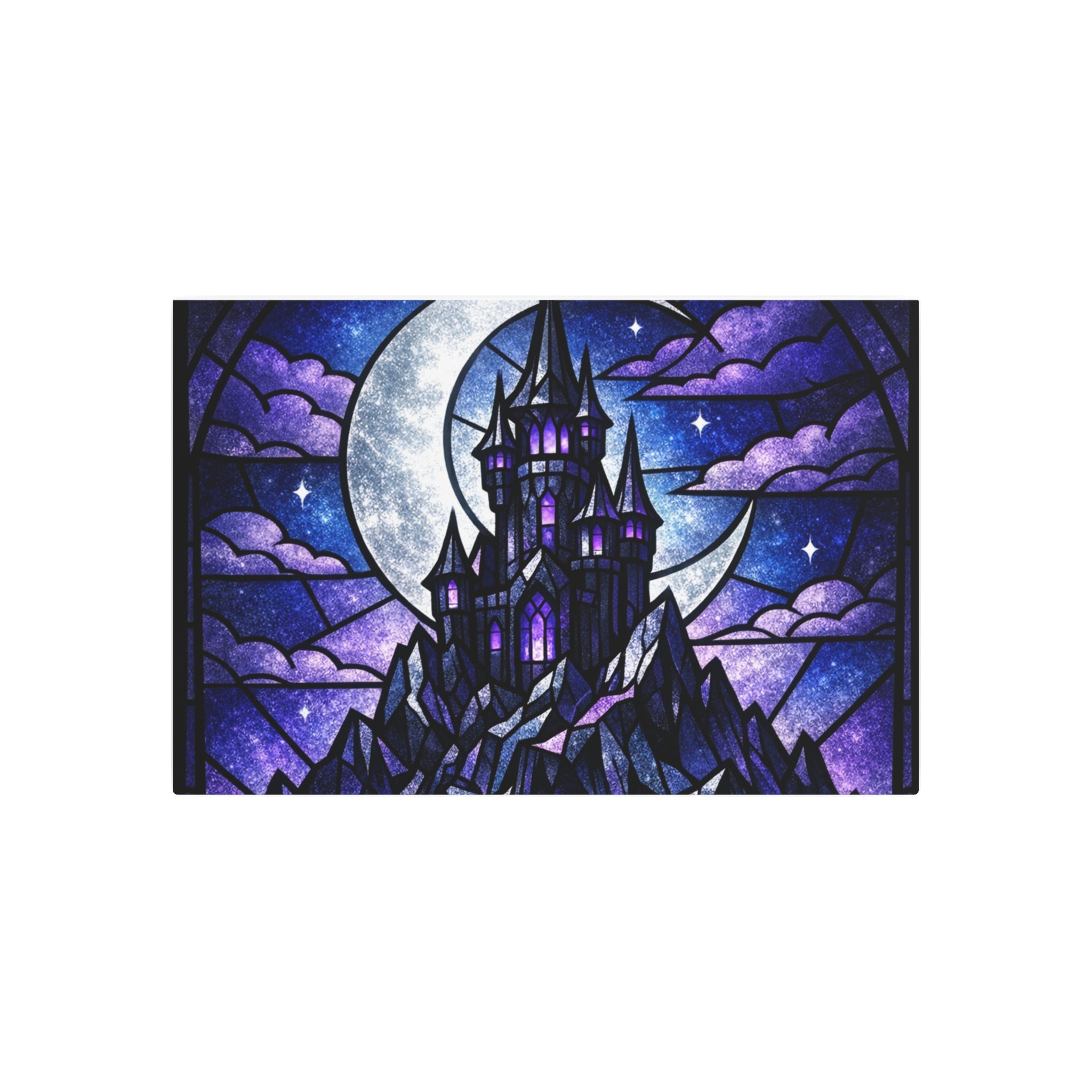 The Archmage's Solitude: Gothic Stained-Glass Art