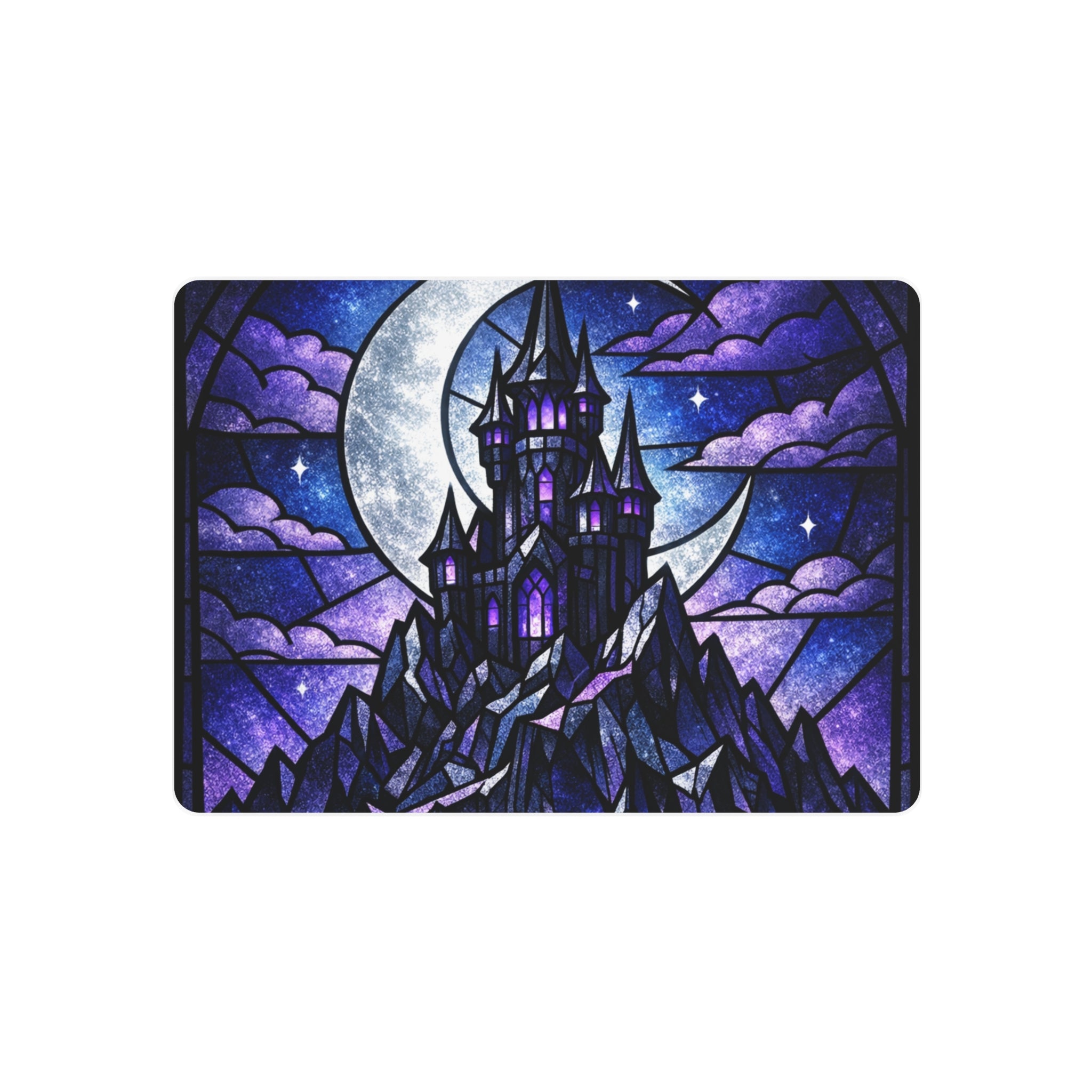 The Archmage's Solitude: Gothic Stained-Glass Art