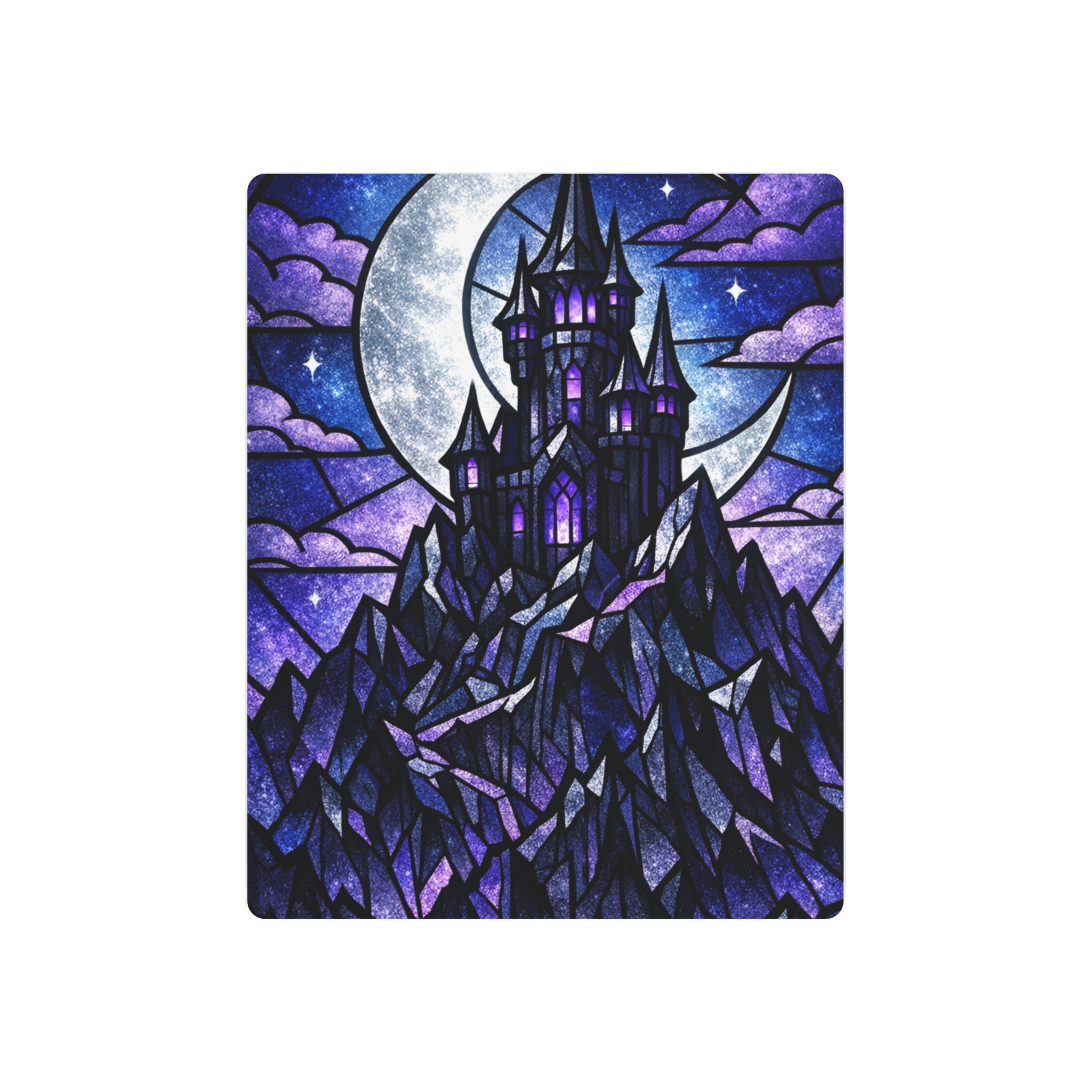 The Archmage's Solitude: Gothic Stained-Glass Art