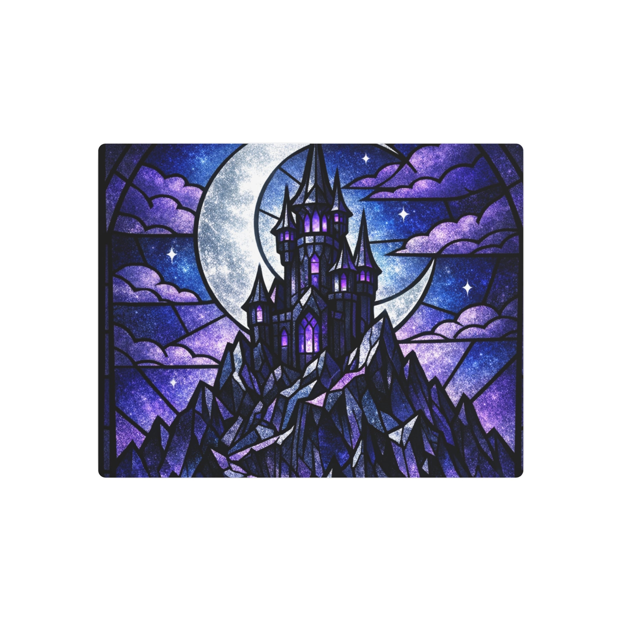 The Archmage's Solitude: Gothic Stained-Glass Art