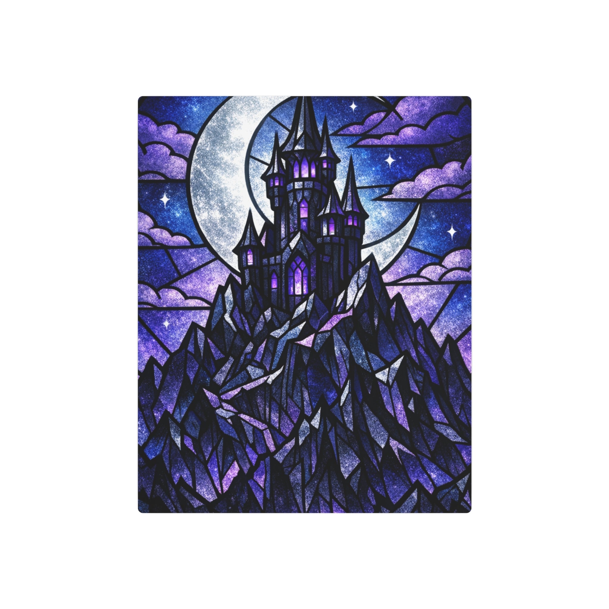 The Archmage's Solitude: Gothic Stained-Glass Art