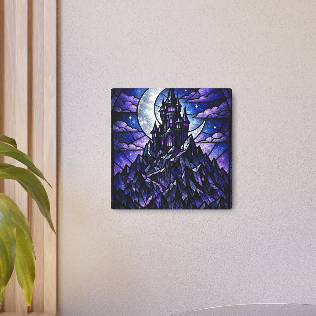 The Archmage's Solitude: Gothic Stained-Glass Art
