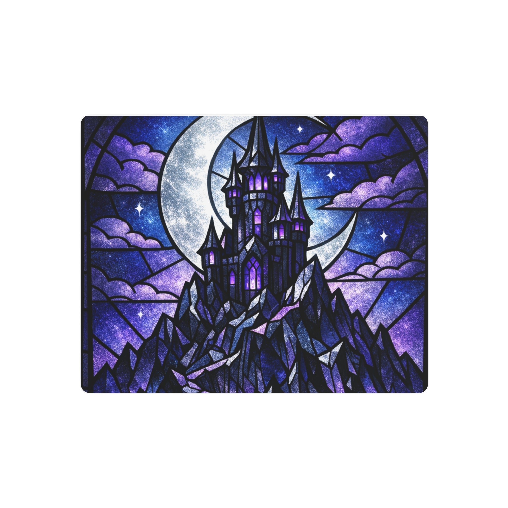 The Archmage's Solitude: Gothic Stained-Glass Art