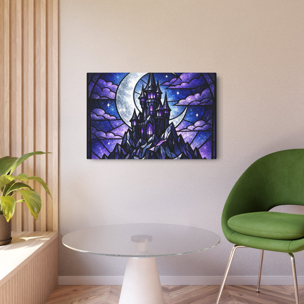 The Archmage's Solitude: Gothic Stained-Glass Art
