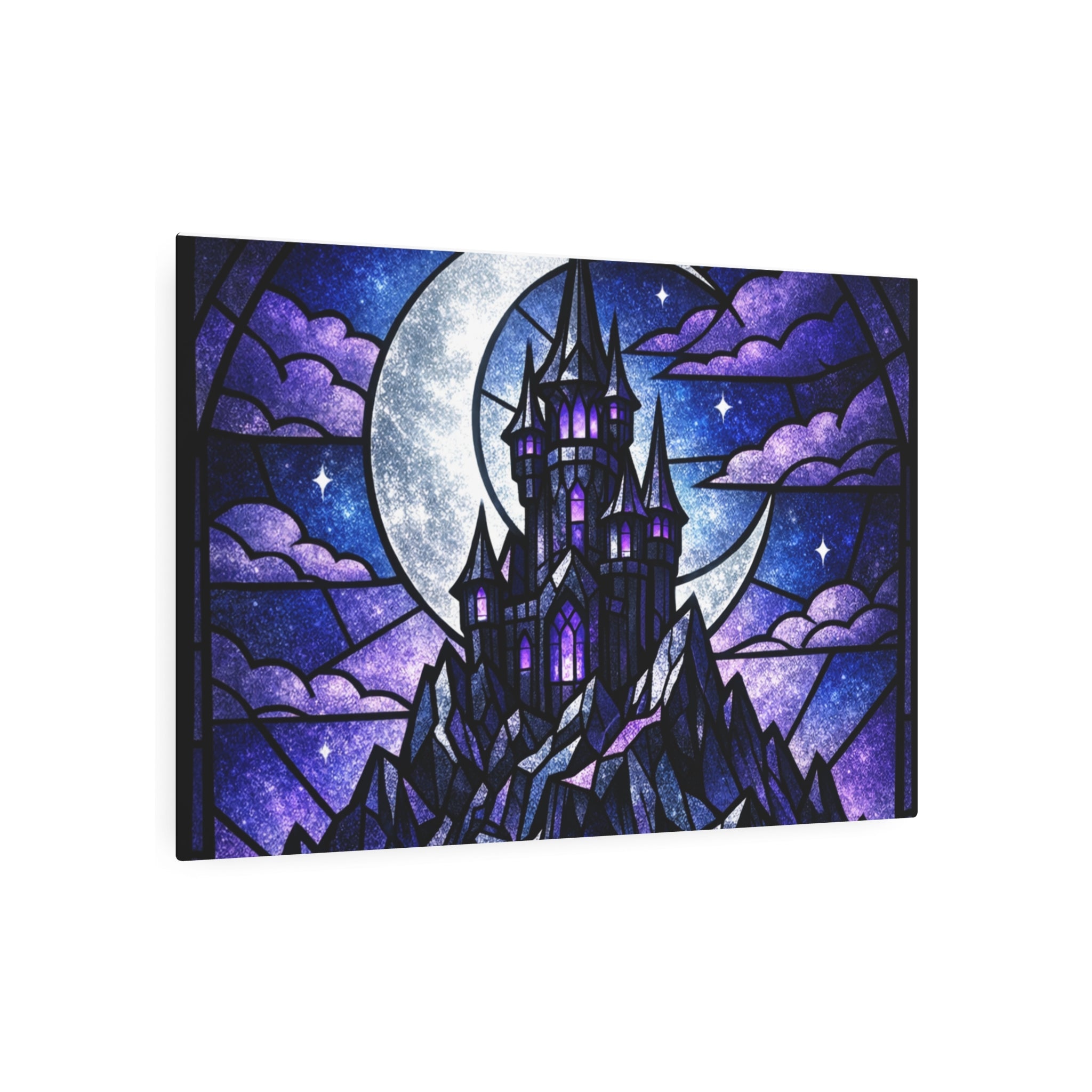 The Archmage's Solitude: Gothic Stained-Glass Art