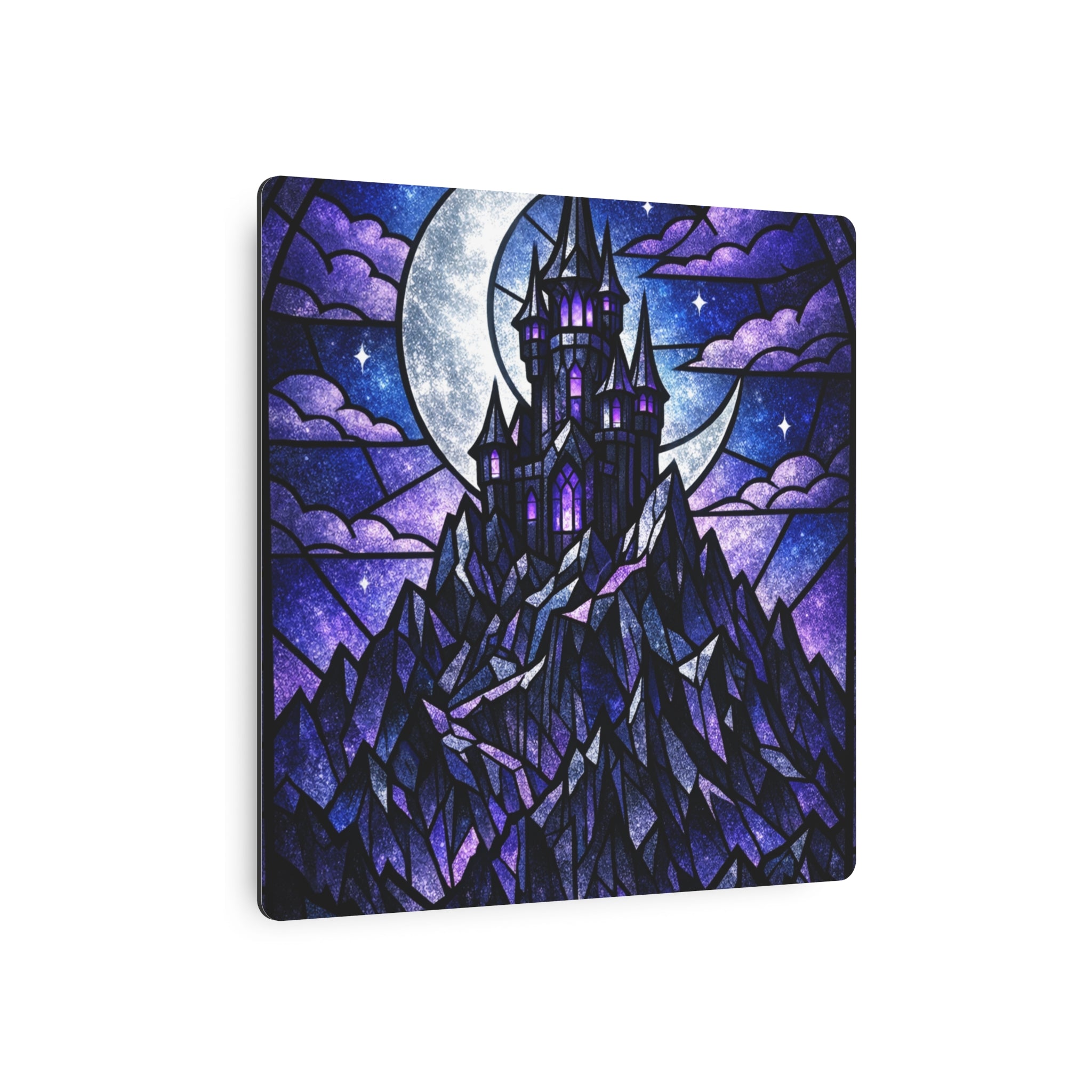 The Archmage's Solitude: Gothic Stained-Glass Art