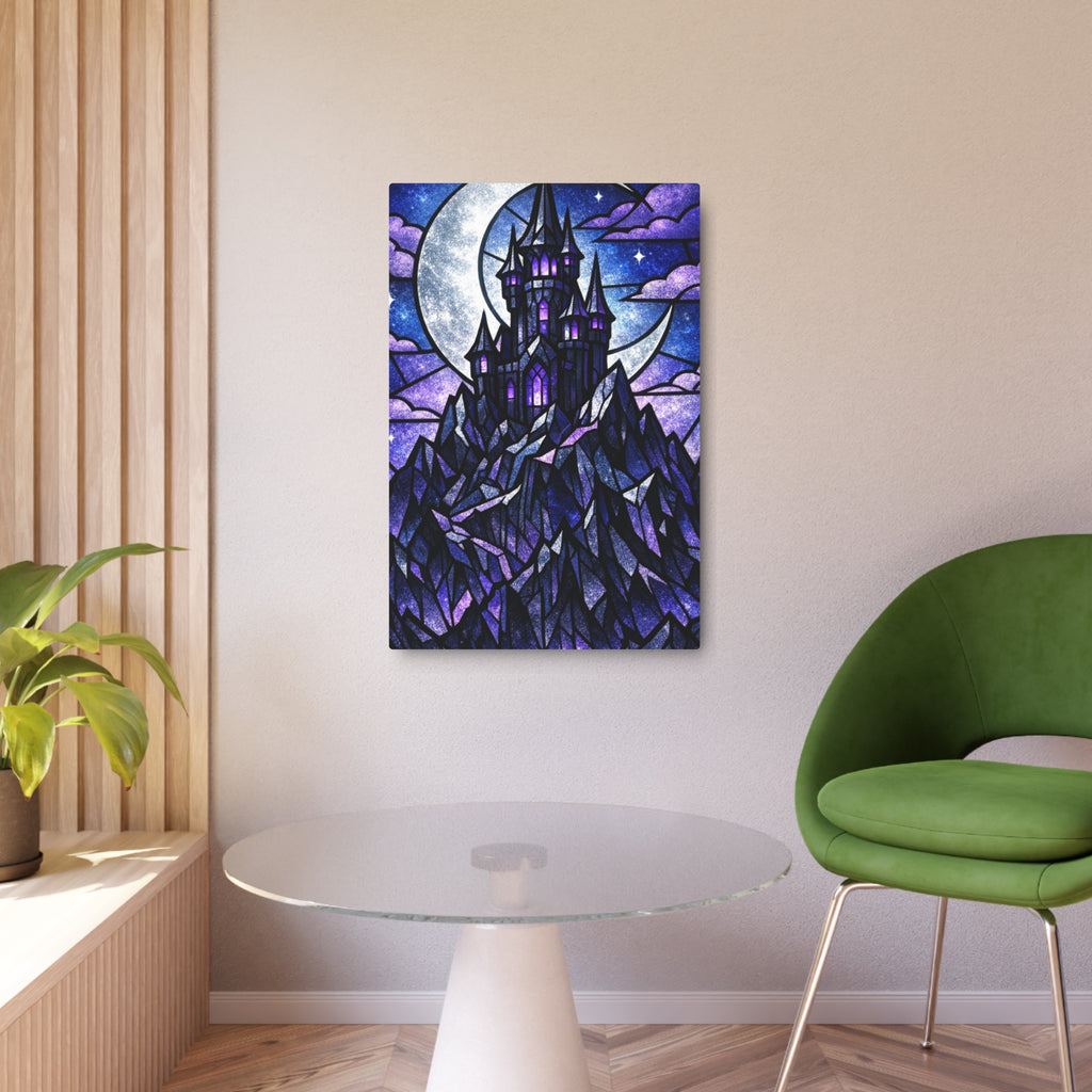 The Archmage's Solitude: Gothic Stained-Glass Art