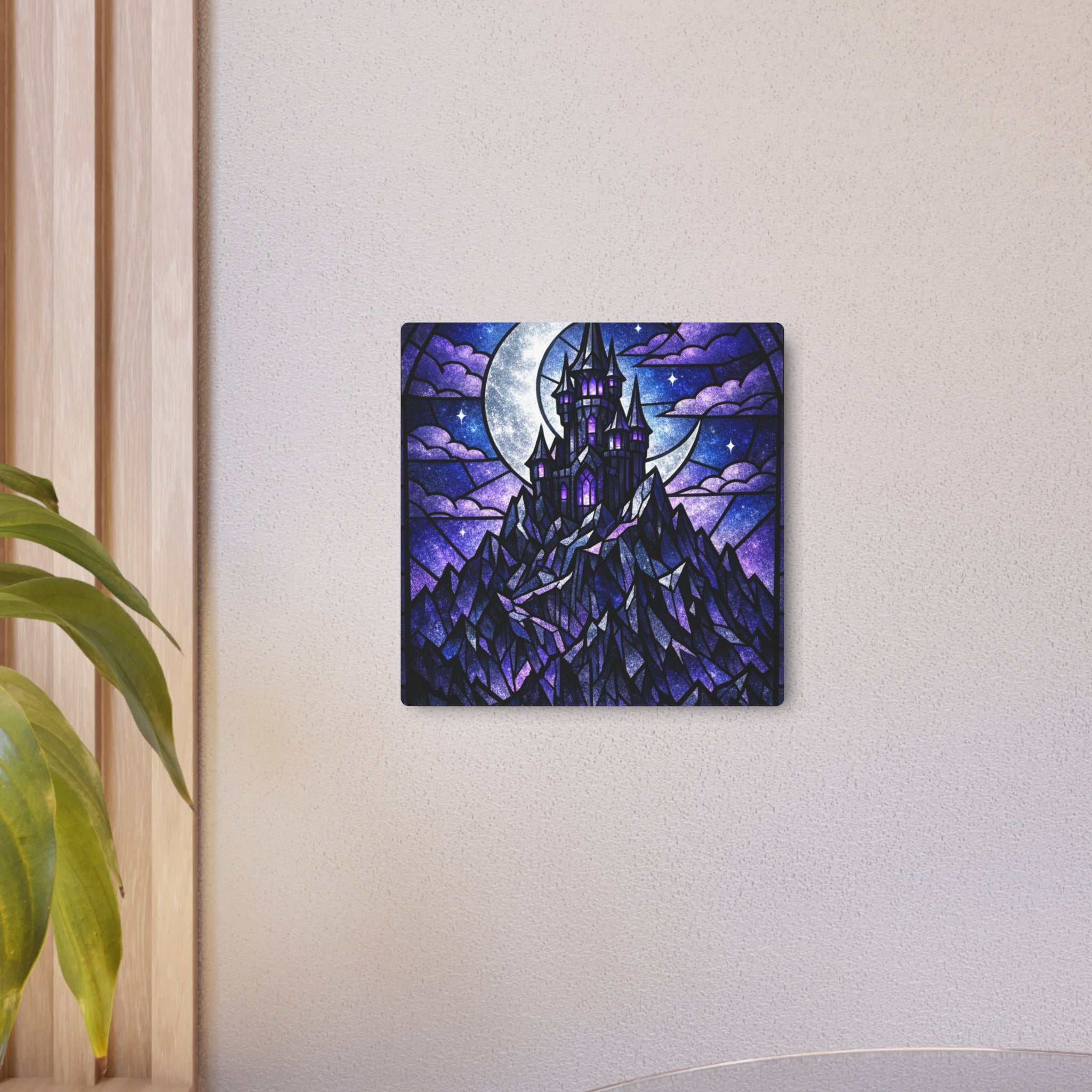 The Archmage's Solitude: Gothic Stained-Glass Art