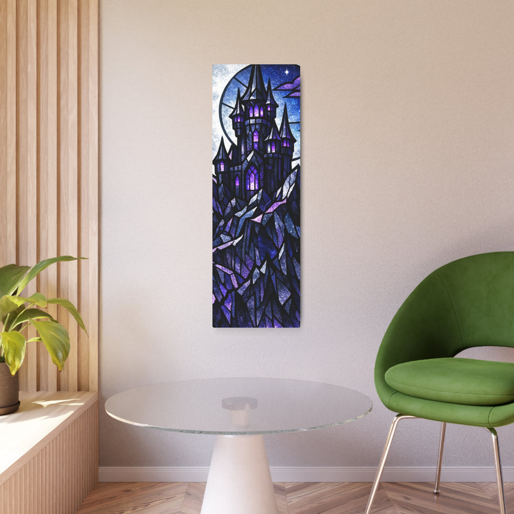 The Archmage's Solitude: Gothic Stained-Glass Art