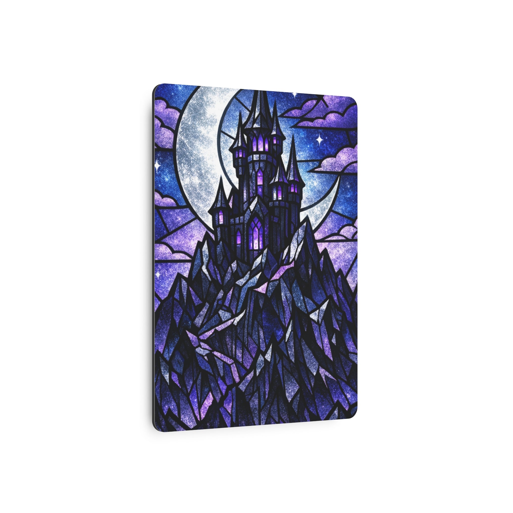 The Archmage's Solitude: Gothic Stained-Glass Art