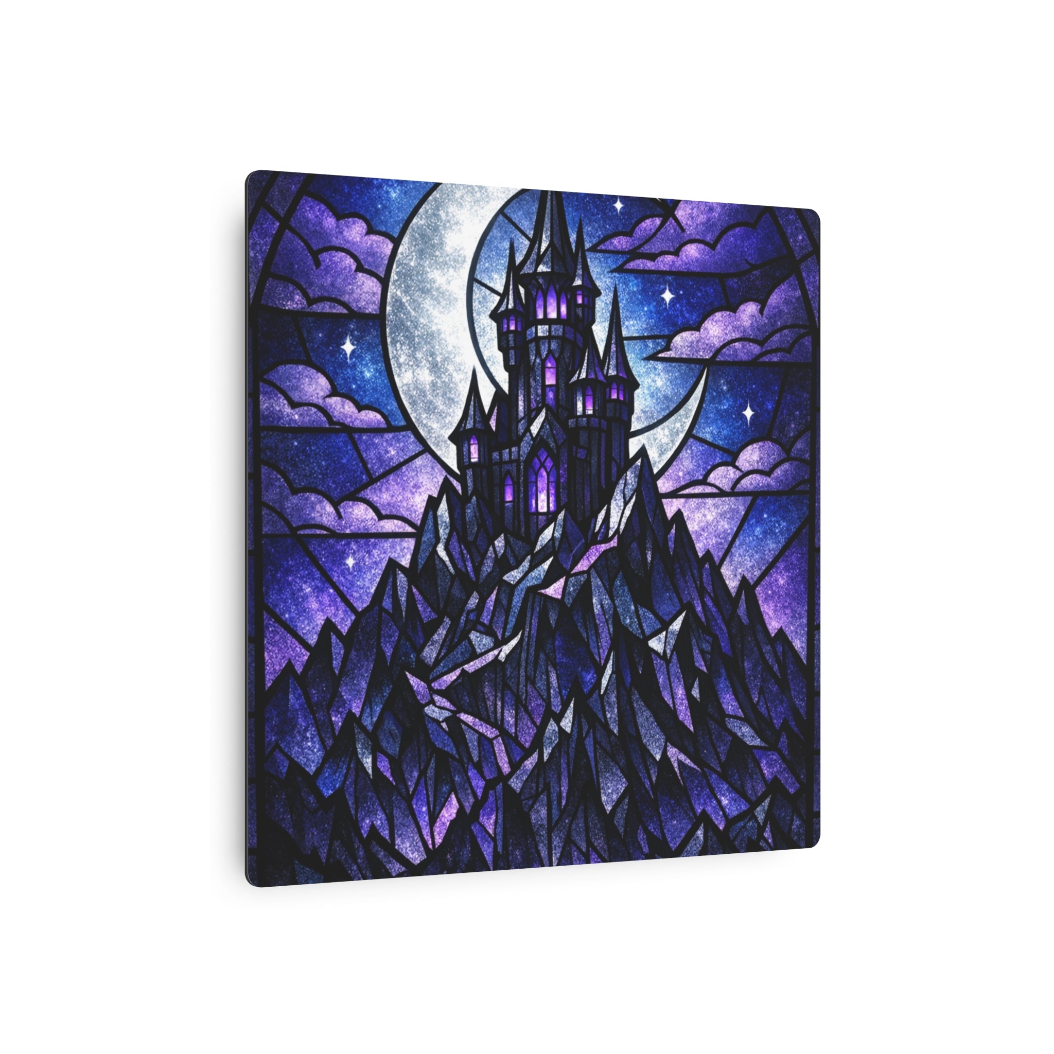 The Archmage's Solitude: Gothic Stained-Glass Art