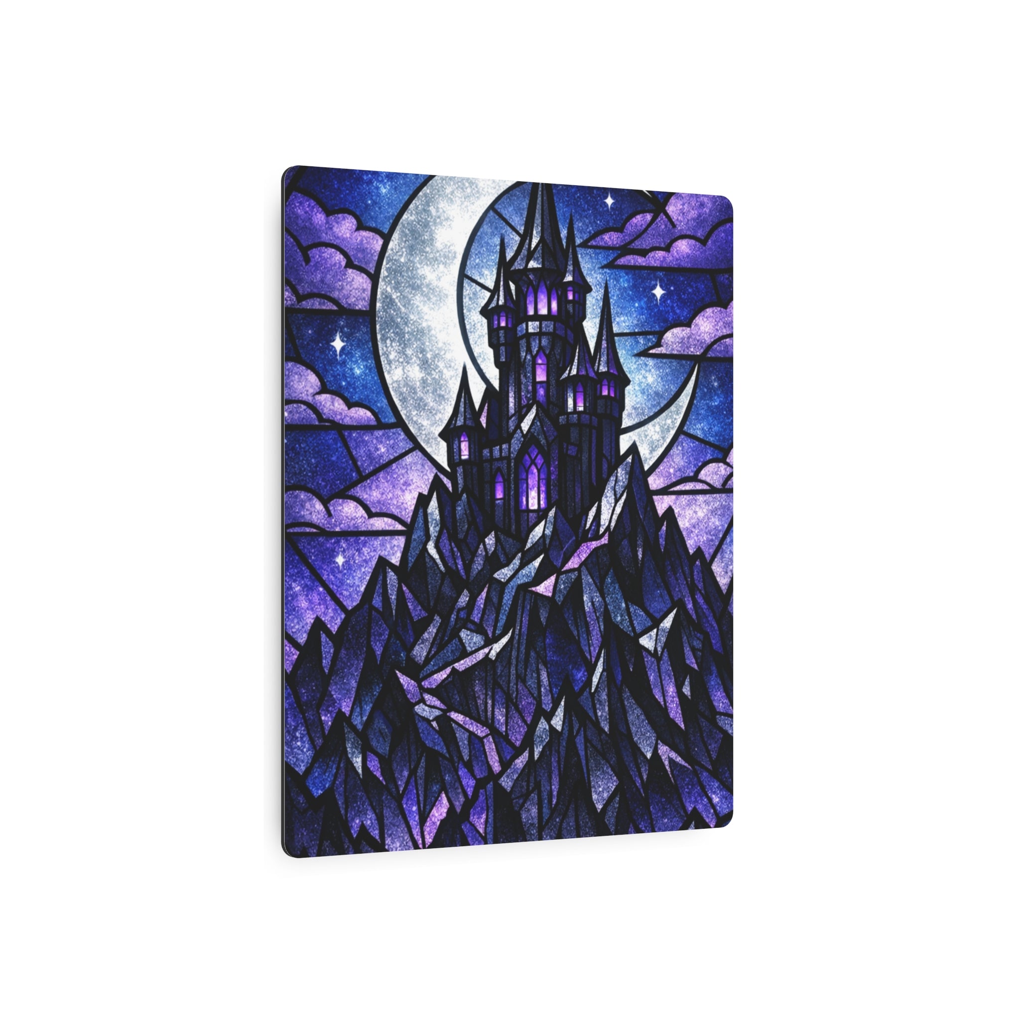 The Archmage's Solitude: Gothic Stained-Glass Art