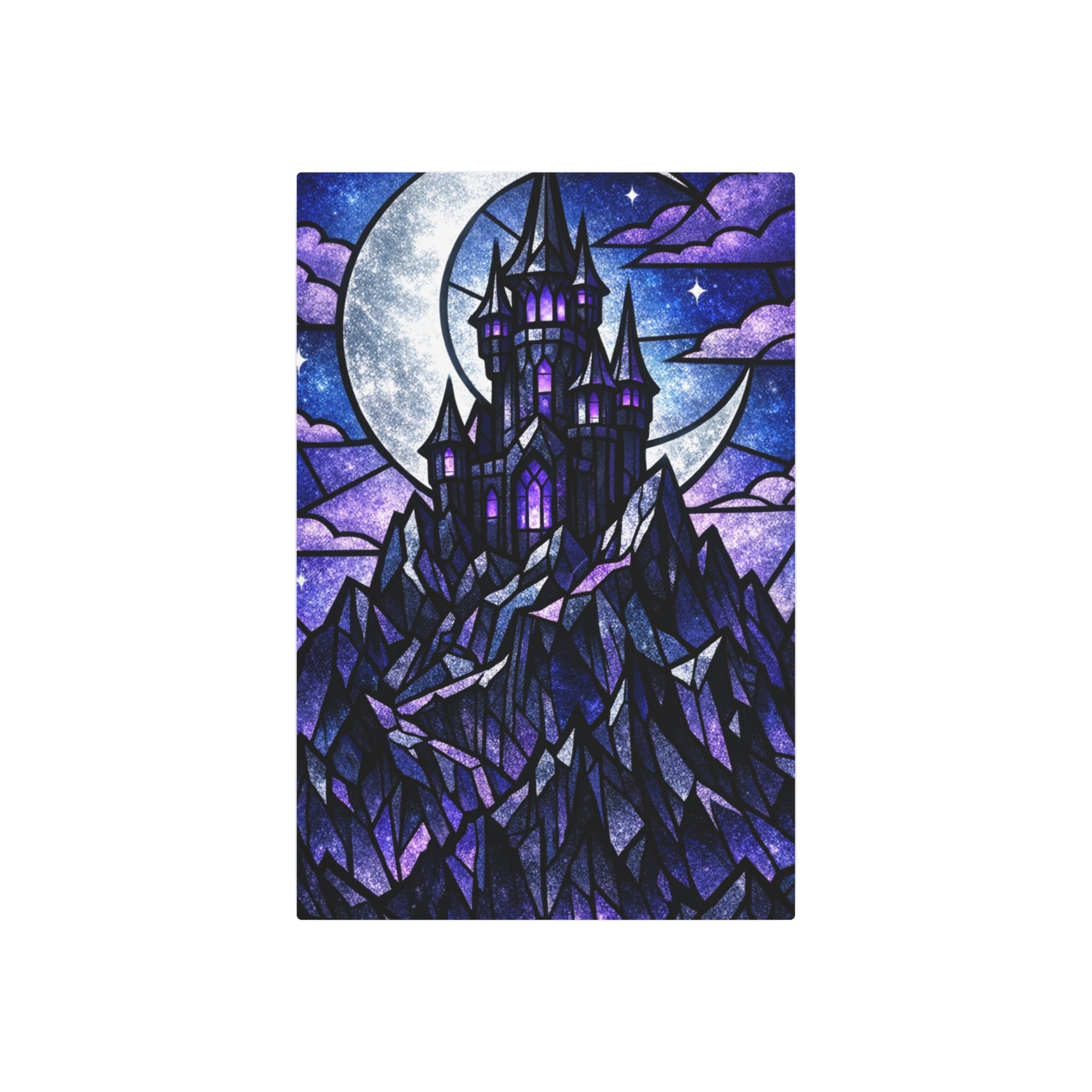 The Archmage's Solitude: Gothic Stained-Glass Art